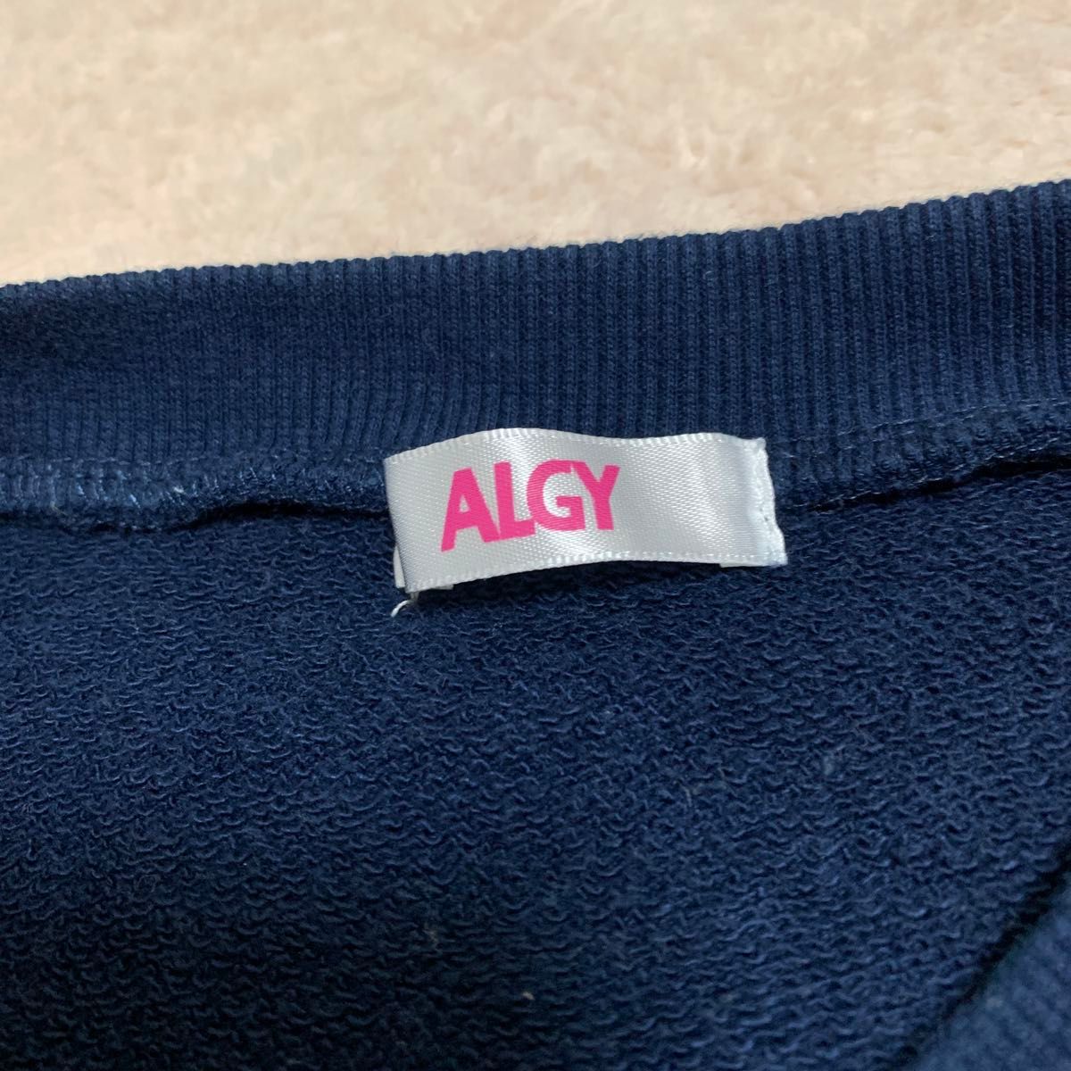 【algy】 ネイビー 長袖 トレーナー チュニック 140㎝ ALGY ガールズ ジュニア アルジー