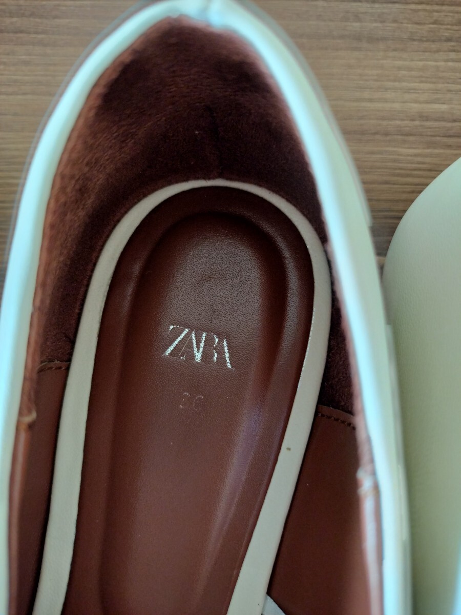 [1 times put on for .]2024SS commodity ZARA Zara * Chris Cross strap ballet flat shoes * size 36