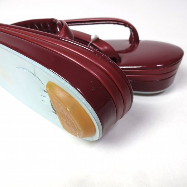 [.. soup .] new goods gold wasi seal | gold . head office enamel zori wine red color 23.5~24.0cm 4/18~4/25