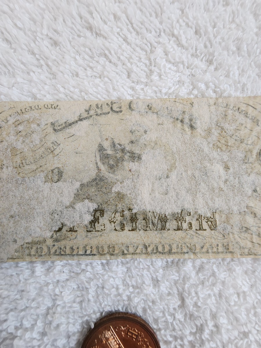 ★超希少★　アメリカ　見本紙幣　１８６３年SPECIMEN　旧紙幣　外国紙幣　world paper money_画像7