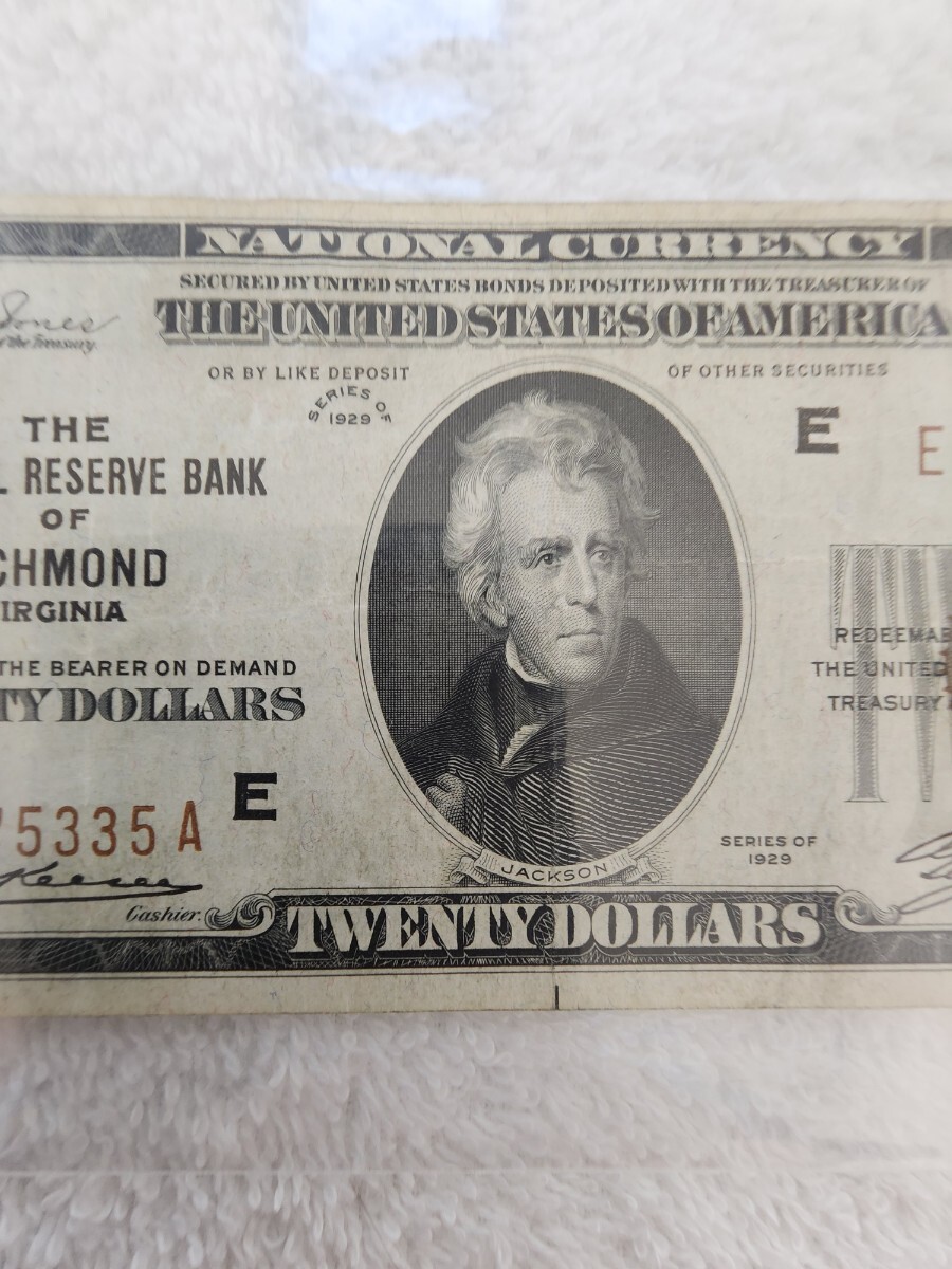 * редкий * America Ricci Monde 20 доллар район Bank старый банкноты зарубежный банкноты балка jinia.world Paper money