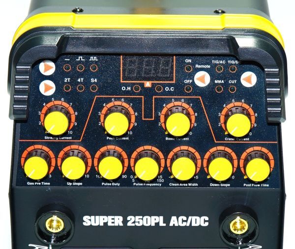 【スーパースペック】交流/直流 インバーター TIG溶接機+プラズマカッター SUPER250PL AC/DC！パルス溶接 単相100V/200V 鉄 ステン アルミkの画像4