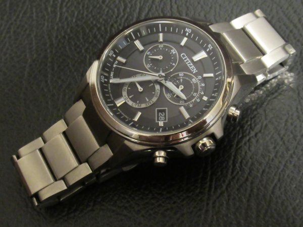  Citizen Atessa Eko-Drive AT3050-51E titanium хронограф дата радиоволны солнечный обычная цена 65,000 иен 