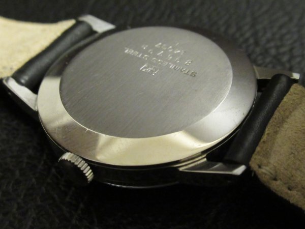セイコー ローレル Laurel 14037 ブラック 1958年9月製 革バンド(社外品) 手巻き 時計 ヴィンテージ オールド アンティーク_画像6