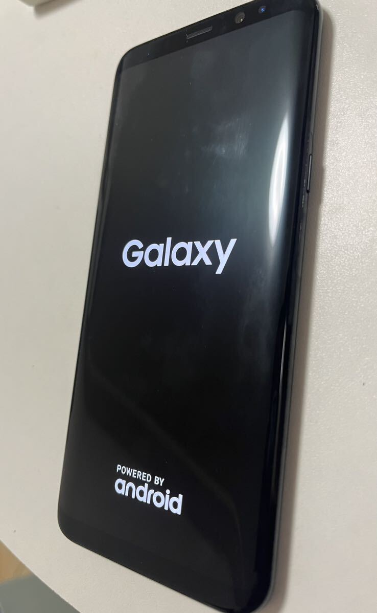 1円〜【スマートフォン 美品】Galaxy ギャラクシーS8+ 64GB SCV35 スマホ アンドロイドAndroid au購入 SIMフリー ブラックカラー 状態良好の画像1