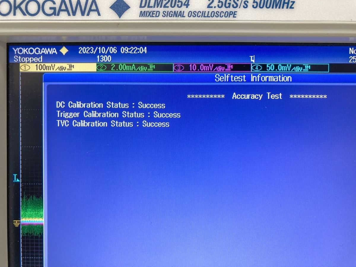 【正常動作品】YOKOGAWA DLM2054 500MHz 4ch オシロスコープ_画像6