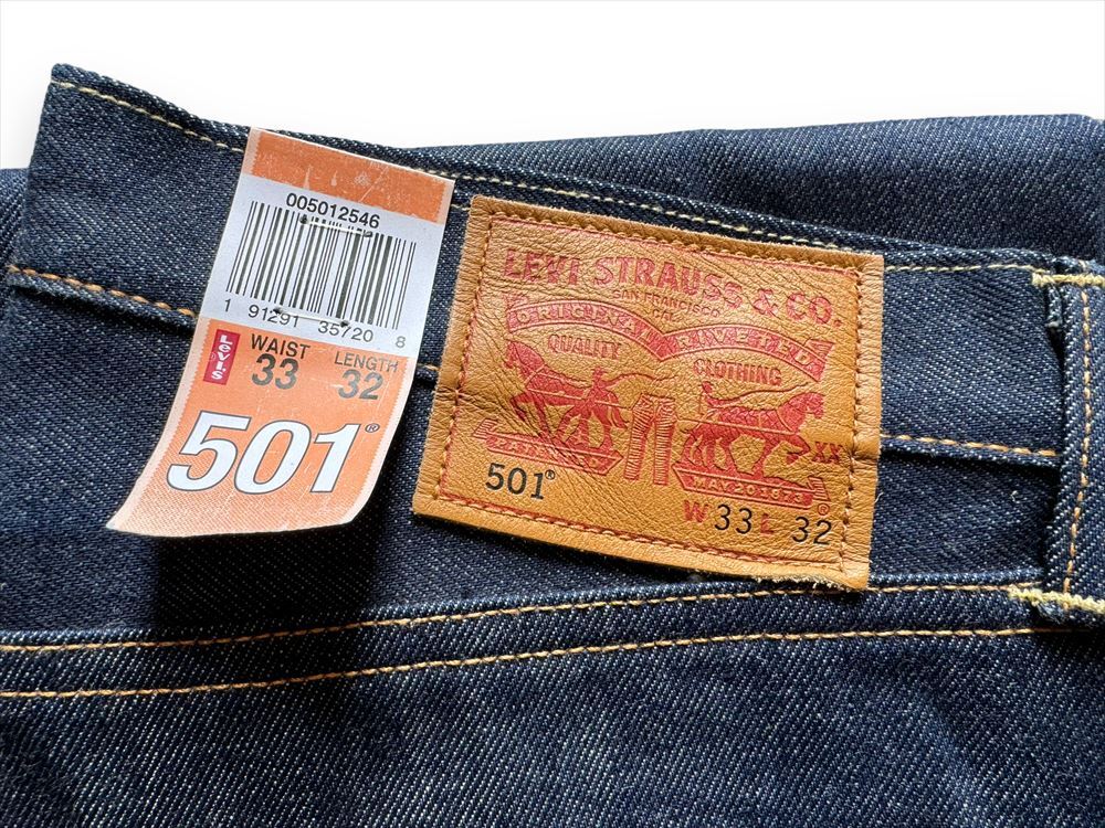 未使用☆Made in USA SELVEDGE 501/リーバイス 501 ホワイトオーク セルビッチ/赤耳/ W33 L32/LEVIS WHITEOAK USA製//_画像2