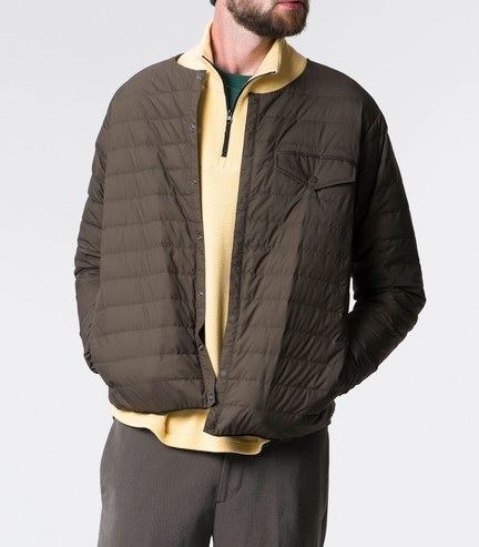 [THE NORTH FACE] ダウン ウインドストッパーゼファーシェルカーディガン WS Zepher Shell Cardigan 茶コーヒーブラウンL ND91861 インナー