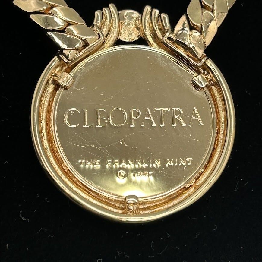 ☆１円～☆CLEOPATRA クレオパトラ ゴールドカラー ラピスラズリ ネックレス THE FRANKLIN MINT 1987 フランクリンミント 箱入り☆の画像5