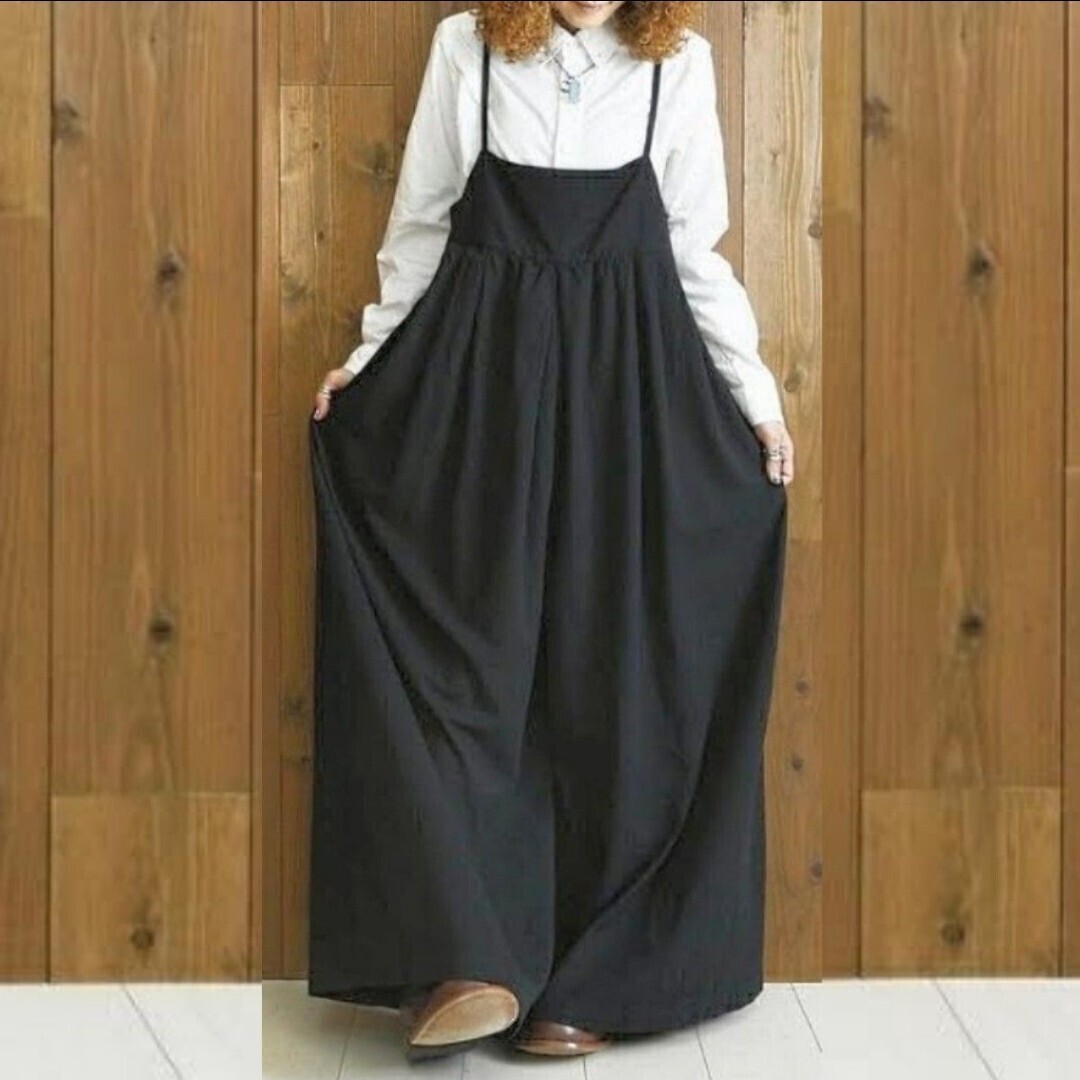  overall overall pants overall One-piece linen Cami dress overall all-in-one wide pants flax One-piece 