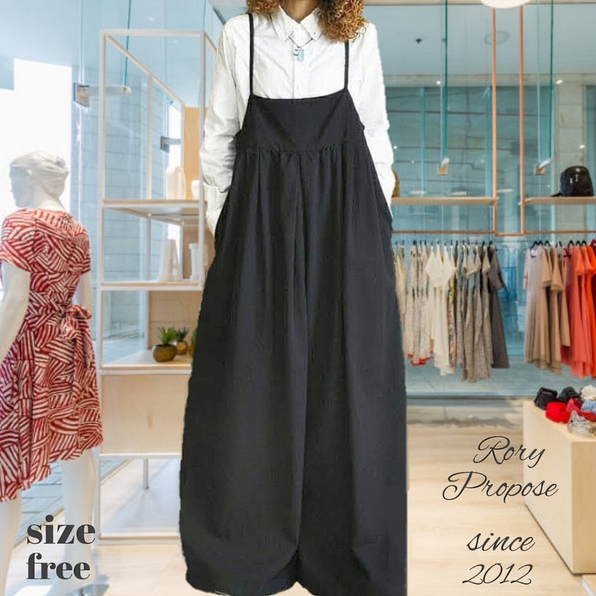  overall overall pants overall One-piece linen Cami dress overall all-in-one wide pants flax One-piece 