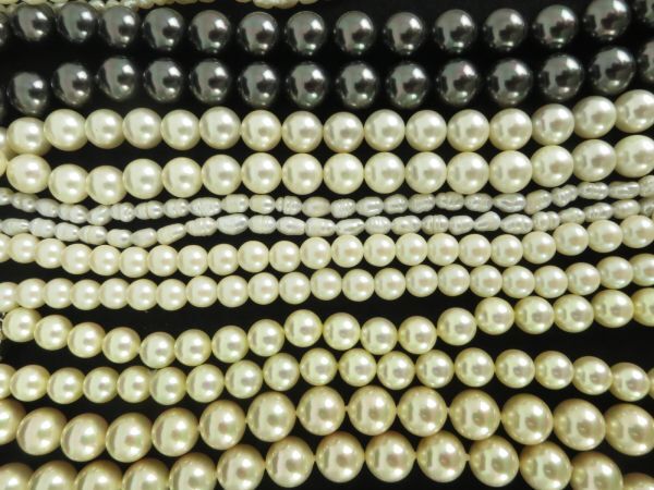 アクセサリー まとめ ネックレス ブレスレット 真珠 淡水パール 貝パール 銀製金具 シルバー ゴールド金具 装飾品 50本セットの画像6