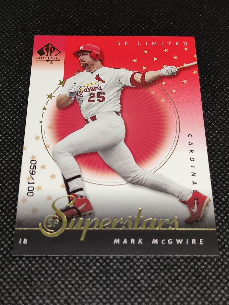 2000 UD SP AUTHENTIC SUPER STAR 059/100 MARK McGWIRE マーク・マグワイア 100枚の画像1