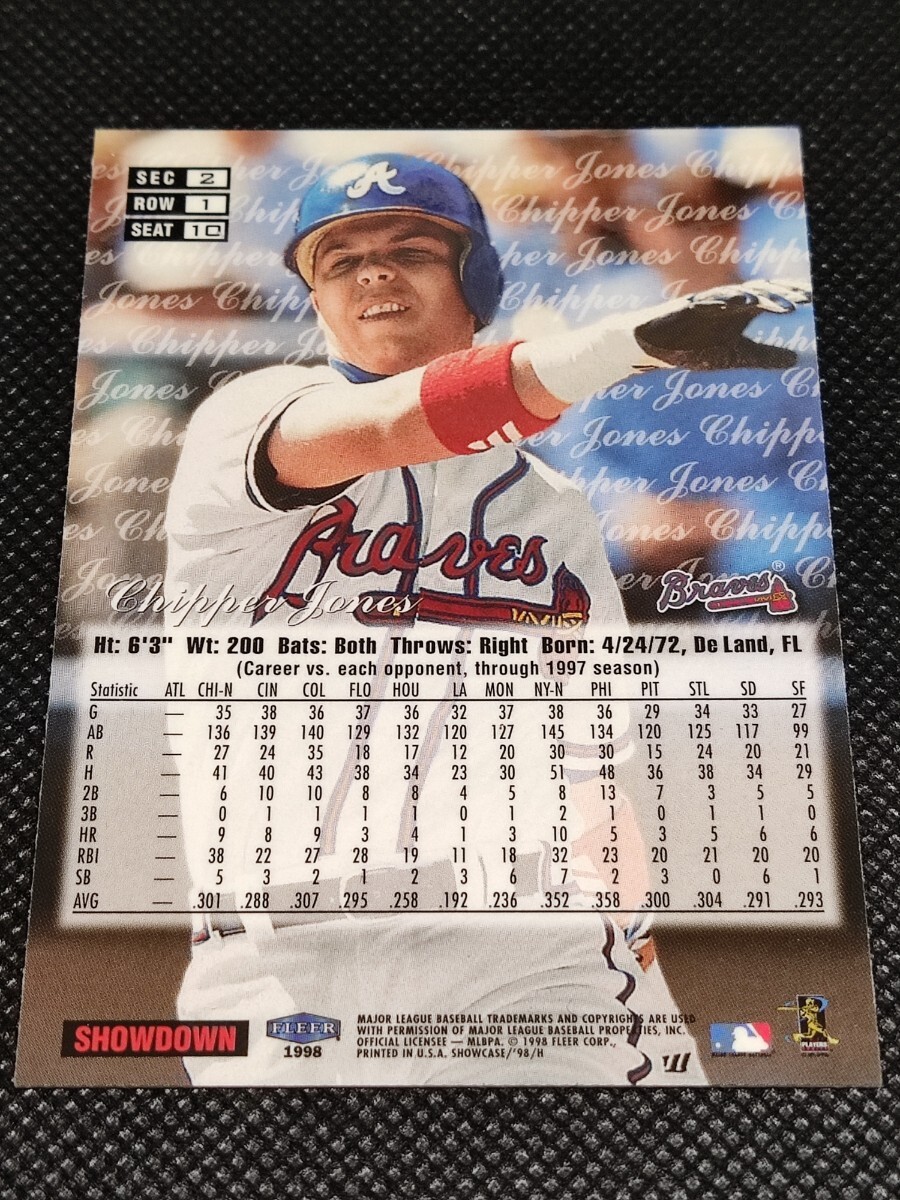 1998 FLEER FLAIR SHOWCASE ROW1 CHIPPER JONES チッパー・ジョーンズ_画像2