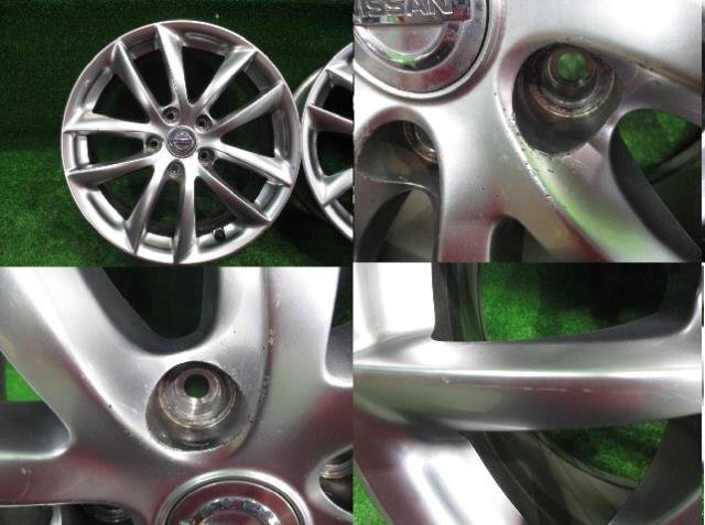 ★日産 純正 17×7.5J オフセット45 5穴 PCD114.3★4本セット アルミホイール スカイライン NV36★_画像6