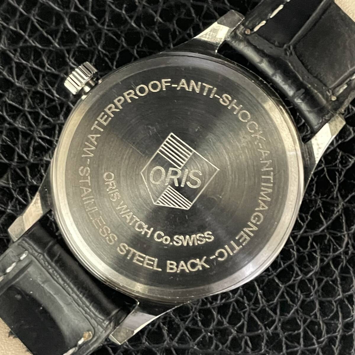 ◆激熱1円スタート◆ 美品 ORIS オリス 1970'S ヴィンテージ 腕時計 メンズ手巻き アンティーク スイス 文字盤ブルー幾何学模様2の画像6