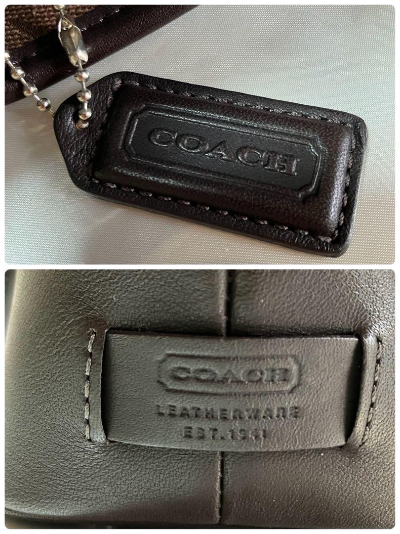 COACH コーチ ブラウン シグネチャー ハンドバッグ トートバッグ 美品