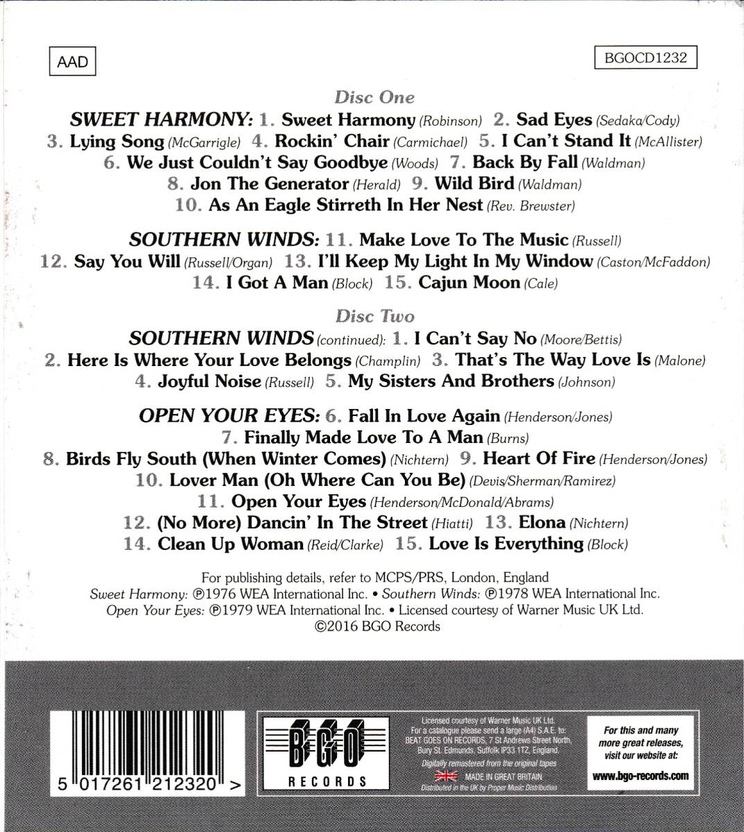 AOR/SSW/Blue Eyed Soul■MARIA MULDAUR ('76 + '78 + '79) 3LP on 2CD 廃盤 Nick DeCaro, Les Dudek, Dean Parks, Stevie Wonderの画像2