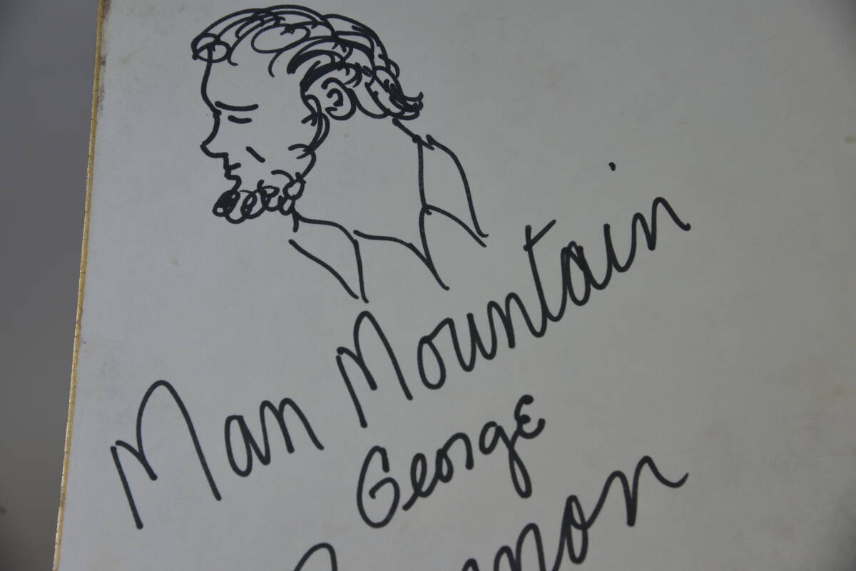 マンマウンテン　ジョージ　カノン　Man Mauntain Cannon　肉筆サイン色紙と写真