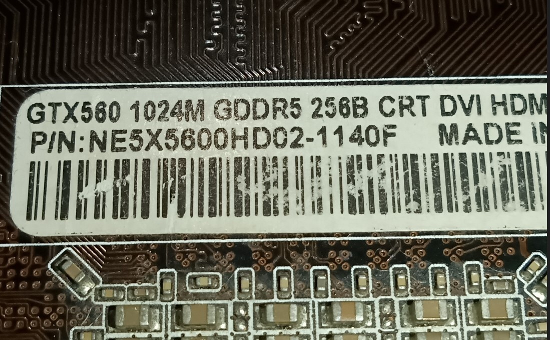 NVIDIA GeForce GTX560 1GB　中古品Windows11で画像出力あり_画像3