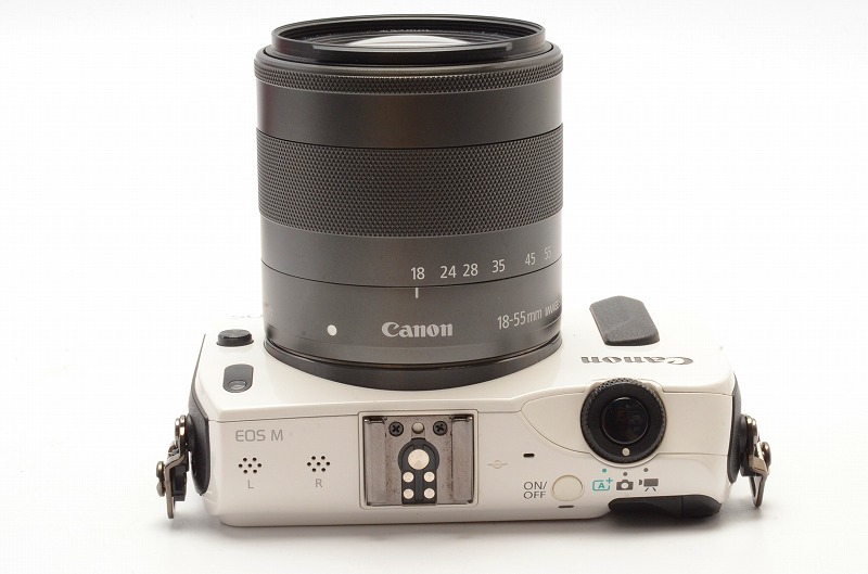 元箱 人気 Canon キャノン EOS M ミラーレスデジタル一眼カメラ ボディ 18-55mm IS STM レンズ アダプター ストロボの画像4