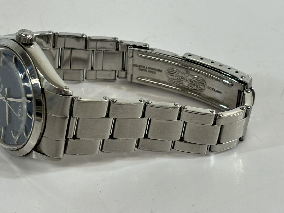 稼働品 Rolex ロレックス AIR KING エアキング 自動巻き 腕時計 5500 シルバー OYSTERPERPETUALの画像8