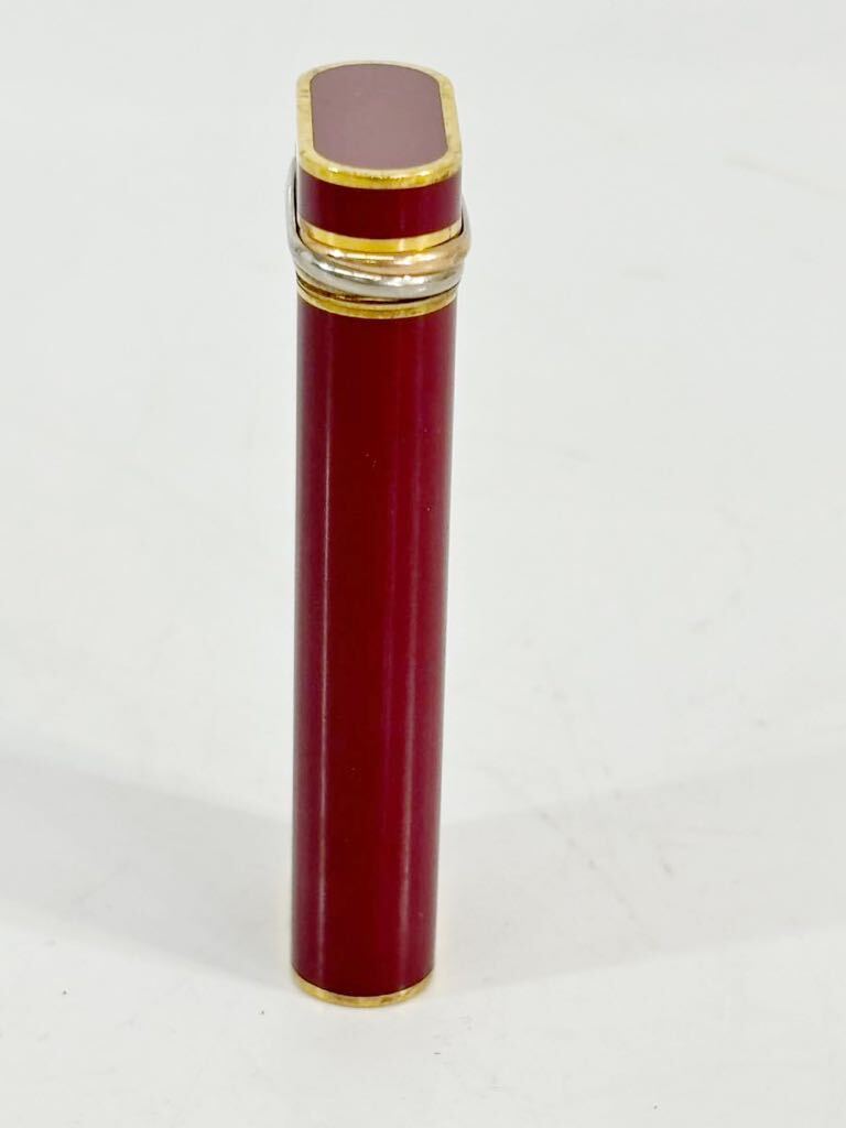 Cartier カルティエ ガス ライター ゴールド  スリーカラー レッド 喫煙具 ボルドー の画像3
