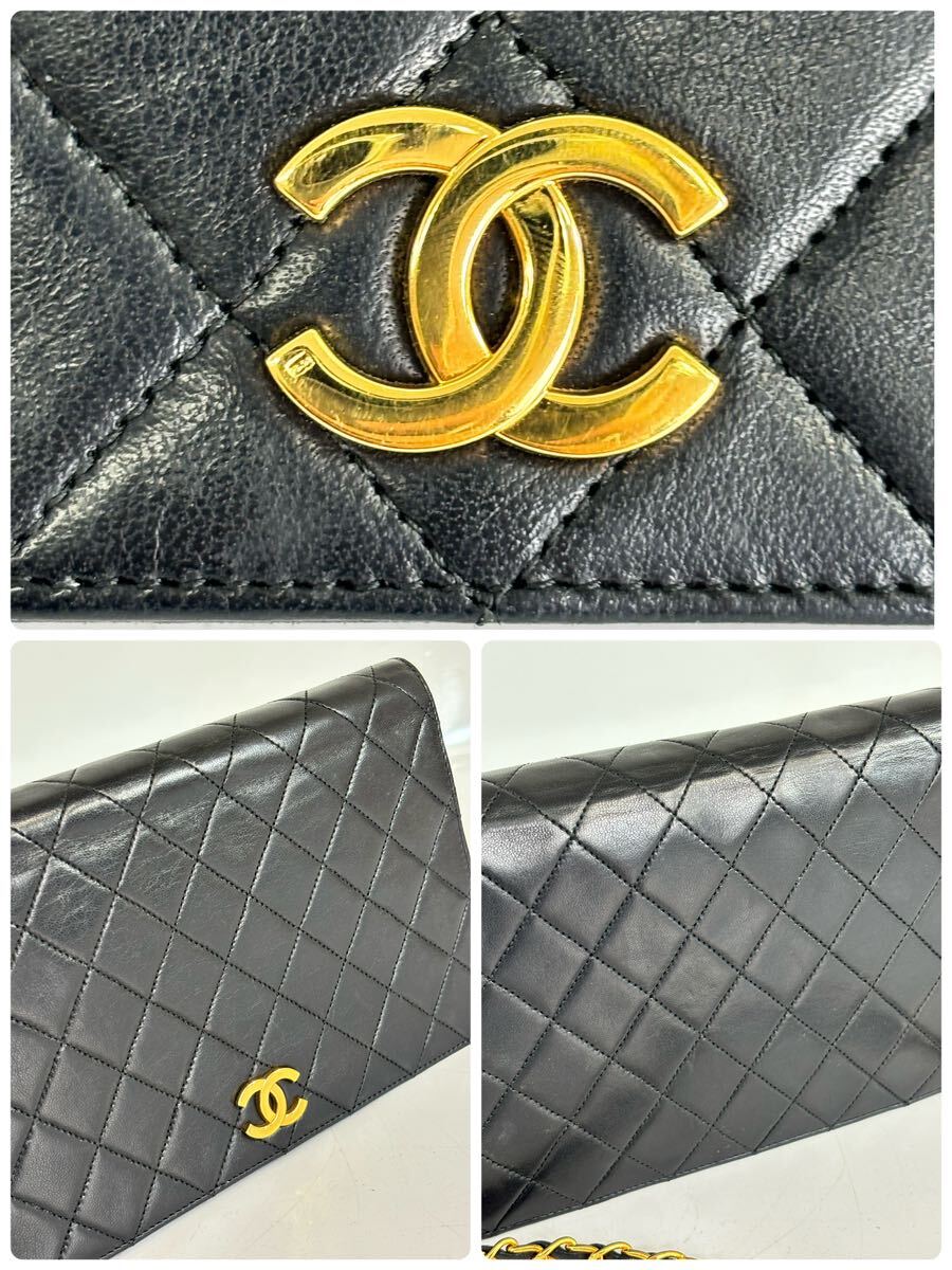 CHANEL シャネル マトラッセ　ココマーク レザー　チェーン　ショルダー　バッグ ブラック　_画像6