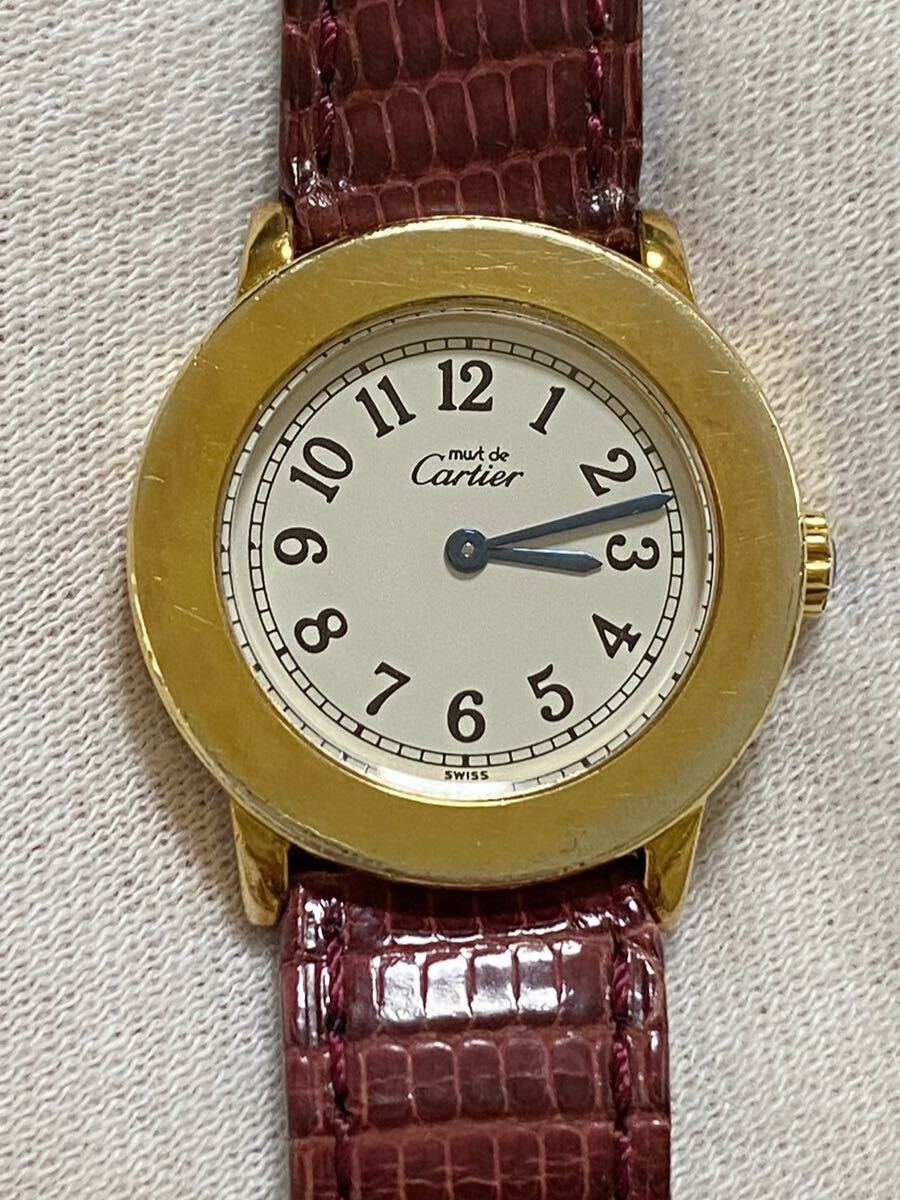 稼動品 Cartier カルティエ 腕時計 1801 マストロンド 925 レディース マスト 