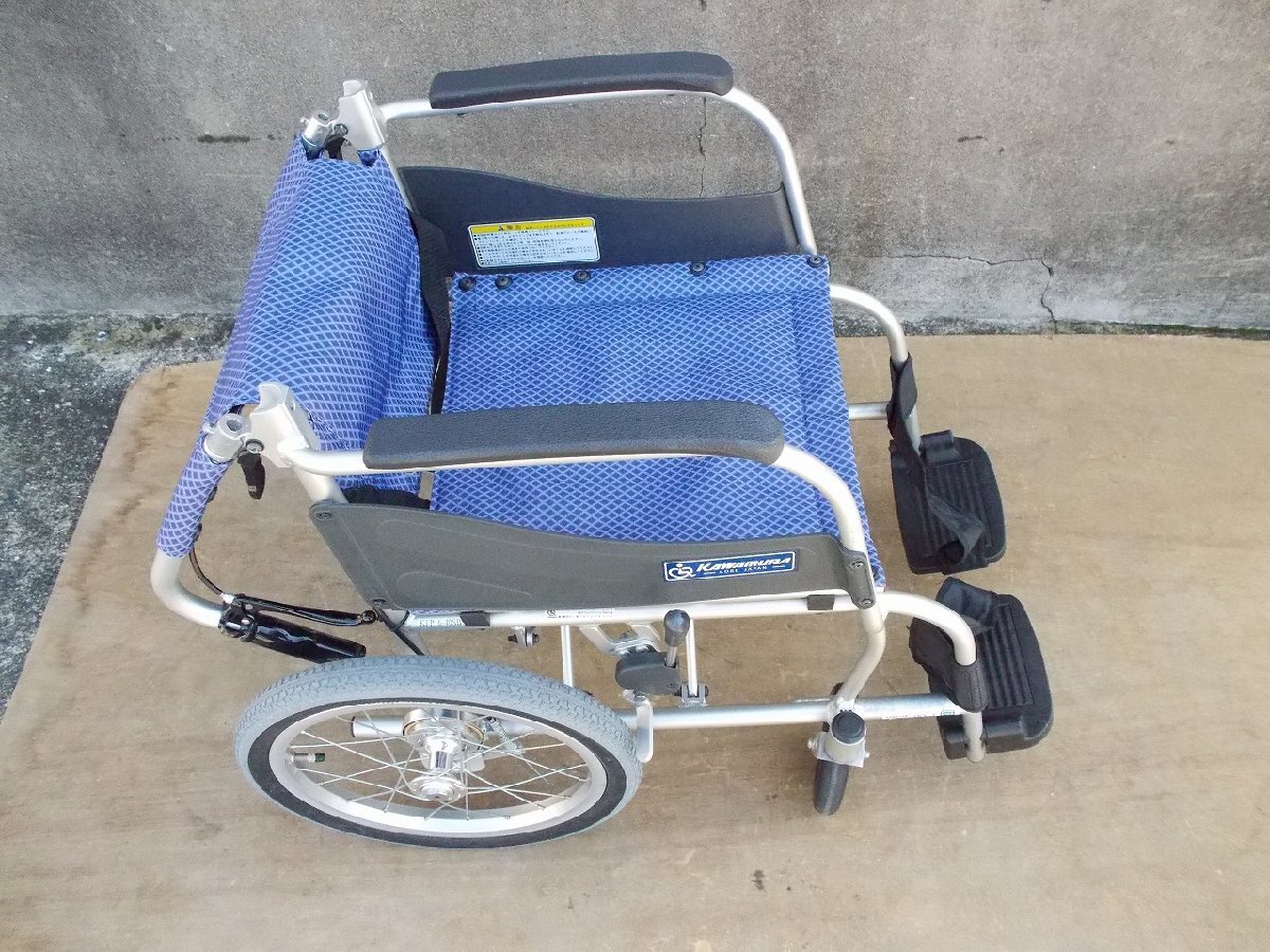 TS-24-0329-02 【カワムラサイクル】介助用 軽量車椅子 ふわりす KF16-40SB（キズ有）_画像10