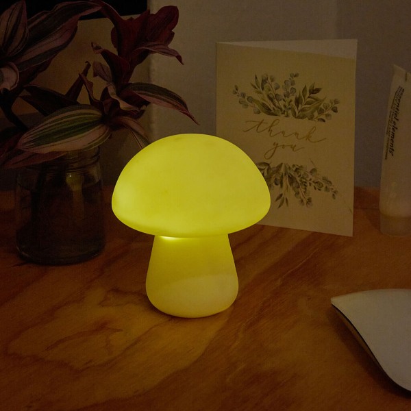 新品☆kikkerland☆マッシュルームライト M mushroom lightキッカーランド陶器ランプ電池セラミック北欧usaアメリカきのこキノコ グッズの画像7