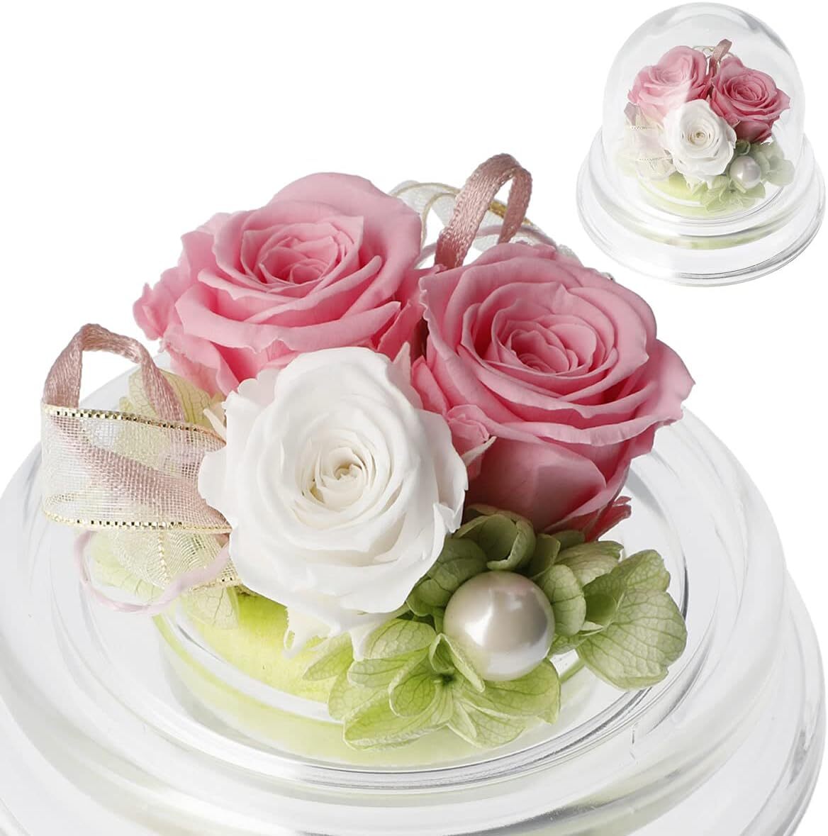  fashion preserved flower gift set po M ( pink ) free gift .