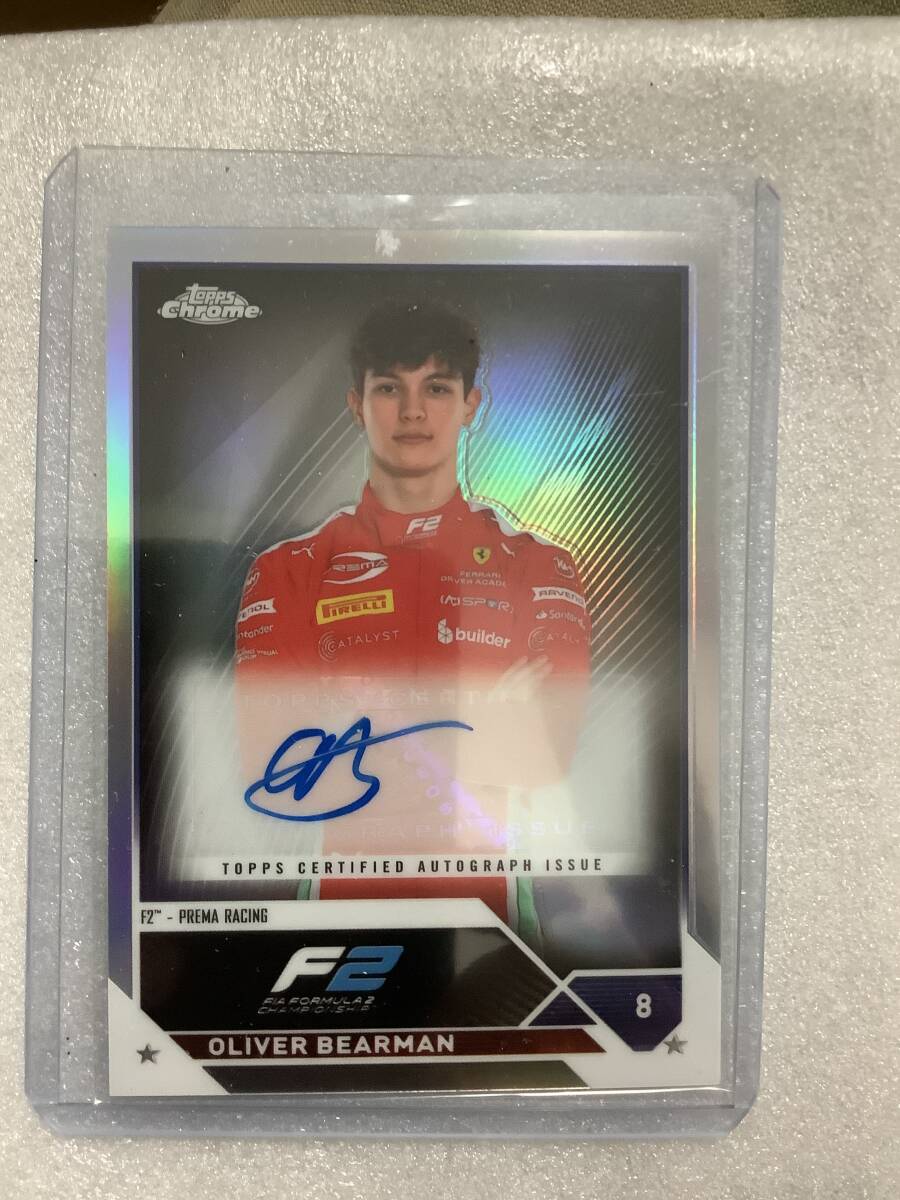 Topps chrome F1 Ferrari reserve Oliver Bearman フェラーリ　オリバー　ベアマン　サインカード_画像1