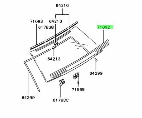  new goods original Mitsubishi Lancer rear window molding Lancer Evolution 1 2 3 E-CE9A CD9A Lancer Evolution MI