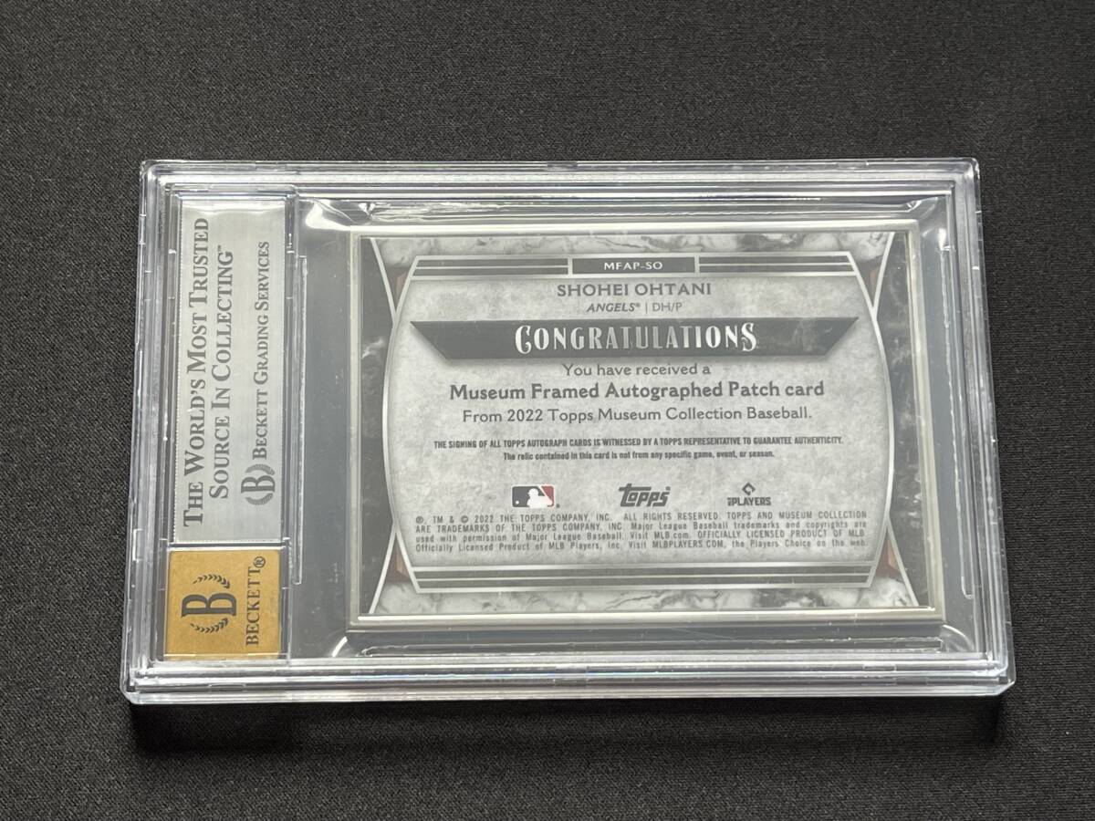 ※BGS9、10※ 大谷翔平（Shohei Ohtani）【MLB 2022 Topps Museum Collection】Framed Auto Logo Patch 1/1 | 直書き 世界に1枚 貴重品