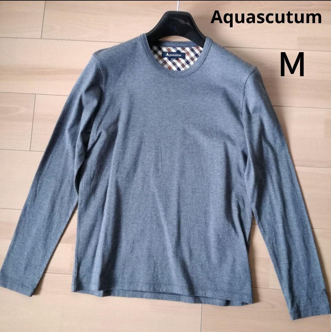 Aquascutum アクアスキュータム　カットソー　グレー　長袖Tシャツ ロングスリーブ 
