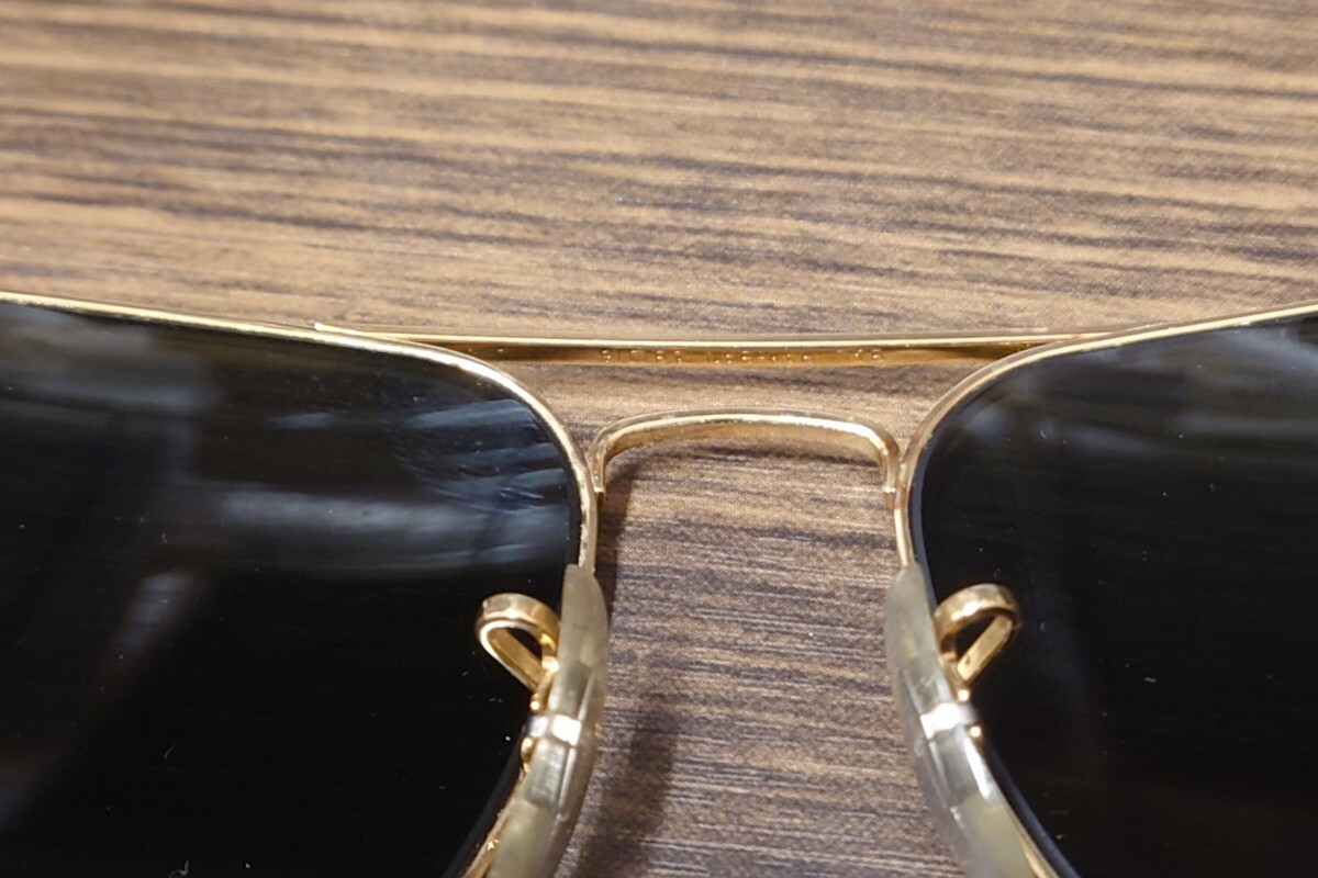 T*1 иен ~ хранение товар B&L RayBan Gold стекло линзы милитари солнцезащитные очки boshu ром Vintage Ray-Ban 58*16 G-15 Caravan 