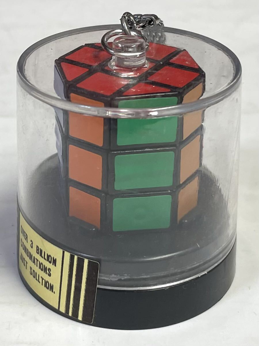 昭和レトロ 当時物 立体パズル rudiment cube 八角形 キーホルダー 経年保管品 検・ルービックキューブ パチモノ デッドストック の画像2