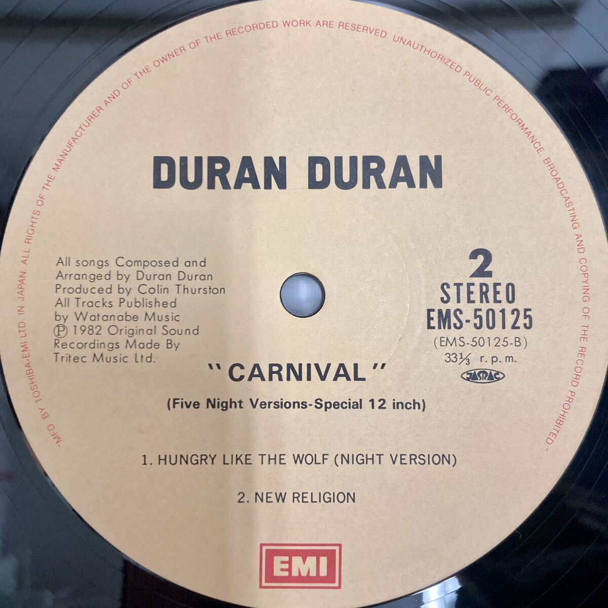 【美品】 Carnival カーニバル / Duran Duran デュラン・デュラン 【LP アナログ レコード 】_画像5