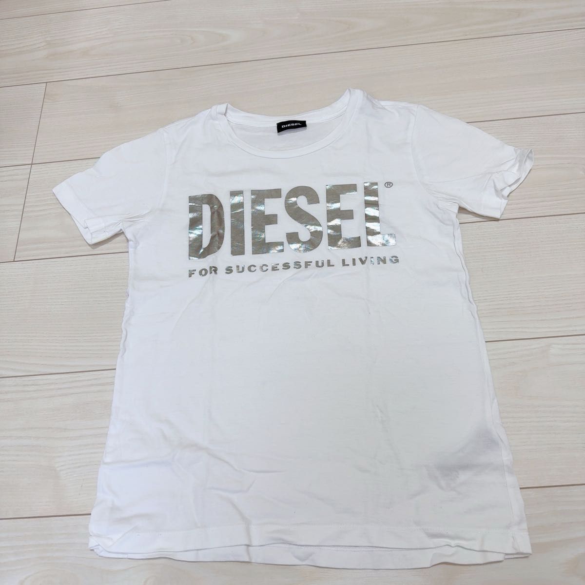  ディーゼル DIESEL 半袖Tシャツ Tシャツ 半袖 白 プリント ホワイト 12Y 140cm 150cm