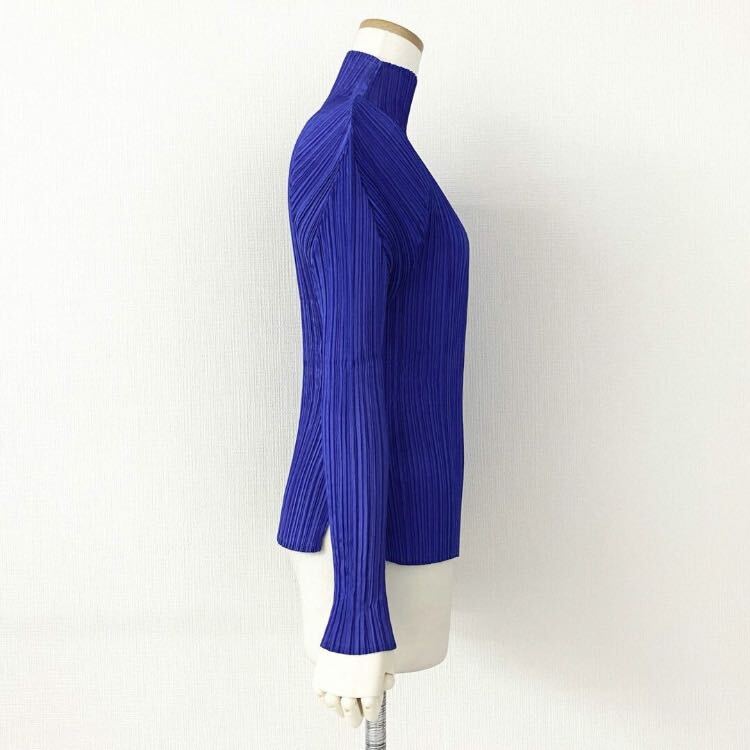 5d11-1 PLEATS PLEASE ISSEY MIYAKE プリーツプリーズ イッセイミヤケ 日本製 PP64-JK555 ハイネック 長袖プリーツカットソー _画像2