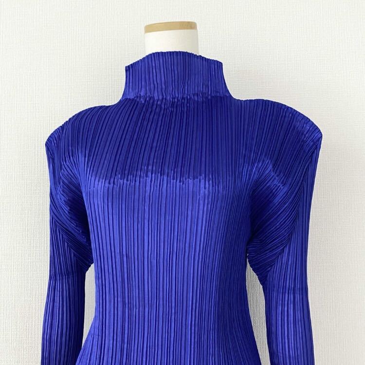 5d11-1 PLEATS PLEASE ISSEY MIYAKE プリーツプリーズ イッセイミヤケ 日本製 PP64-JK555 ハイネック 長袖プリーツカットソー _画像4