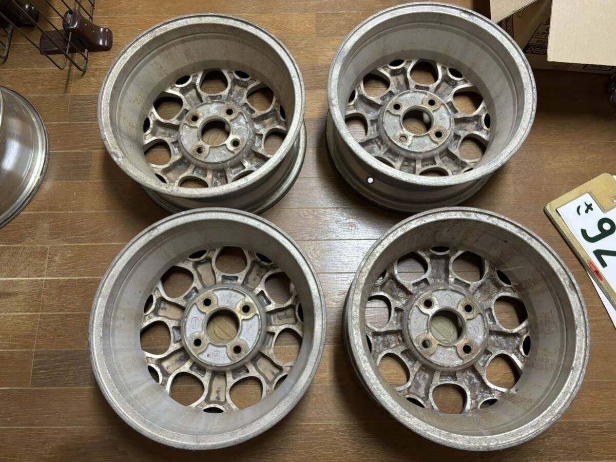 日産 シルビア S14 Q's NA ローレル C34 純正 アルミホイール ロードホイール 15インチ 4ケツ 4穴 PCD114.3 6J+40 キャップ付き オプション_画像7