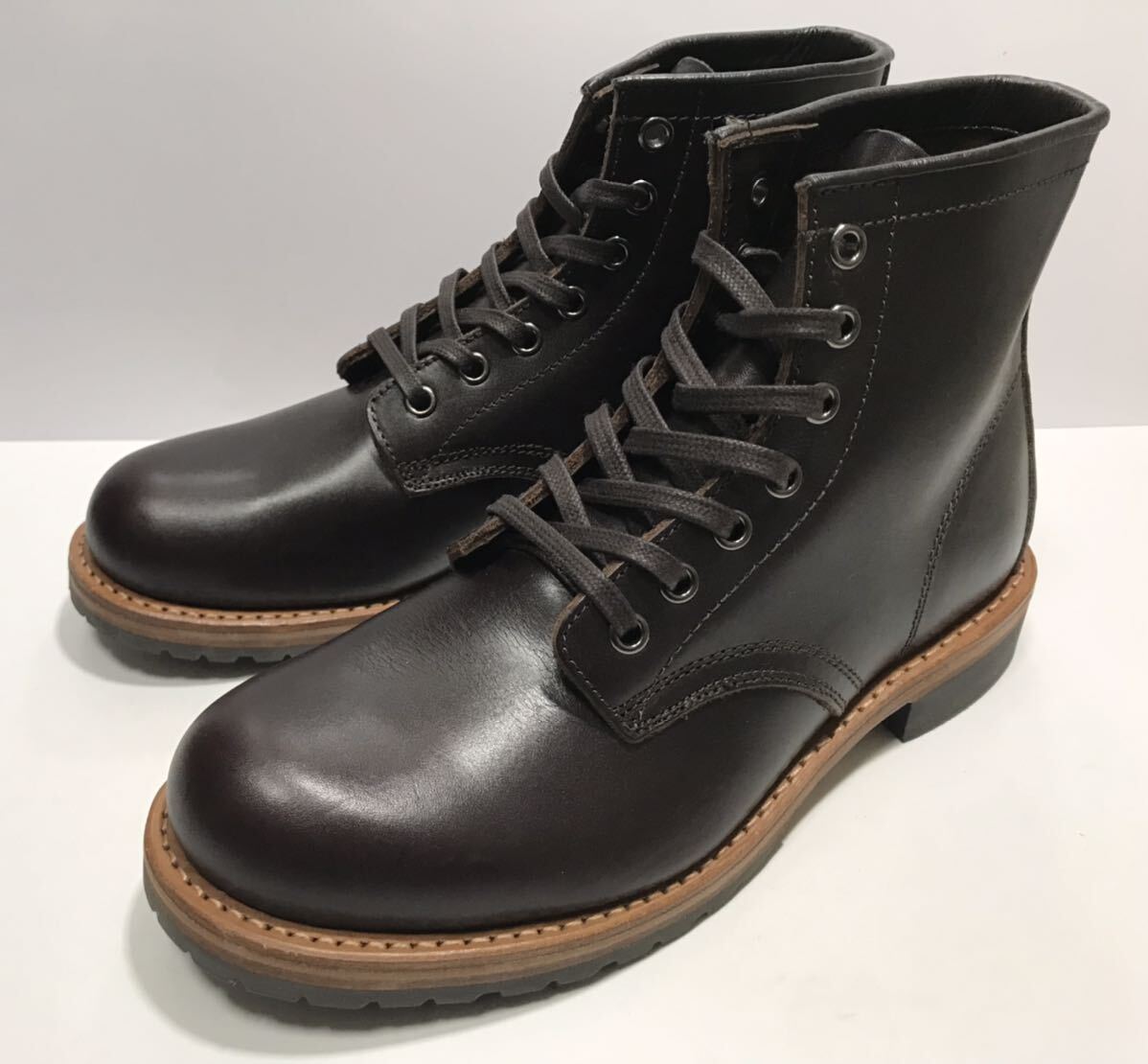  почти новый товар!! HAWKINS Hawkins HL40111 DRESS BOOT платье ботинки насыщенный коричневый Beck man модель us 7.5 / 25.5cm масло кожа 