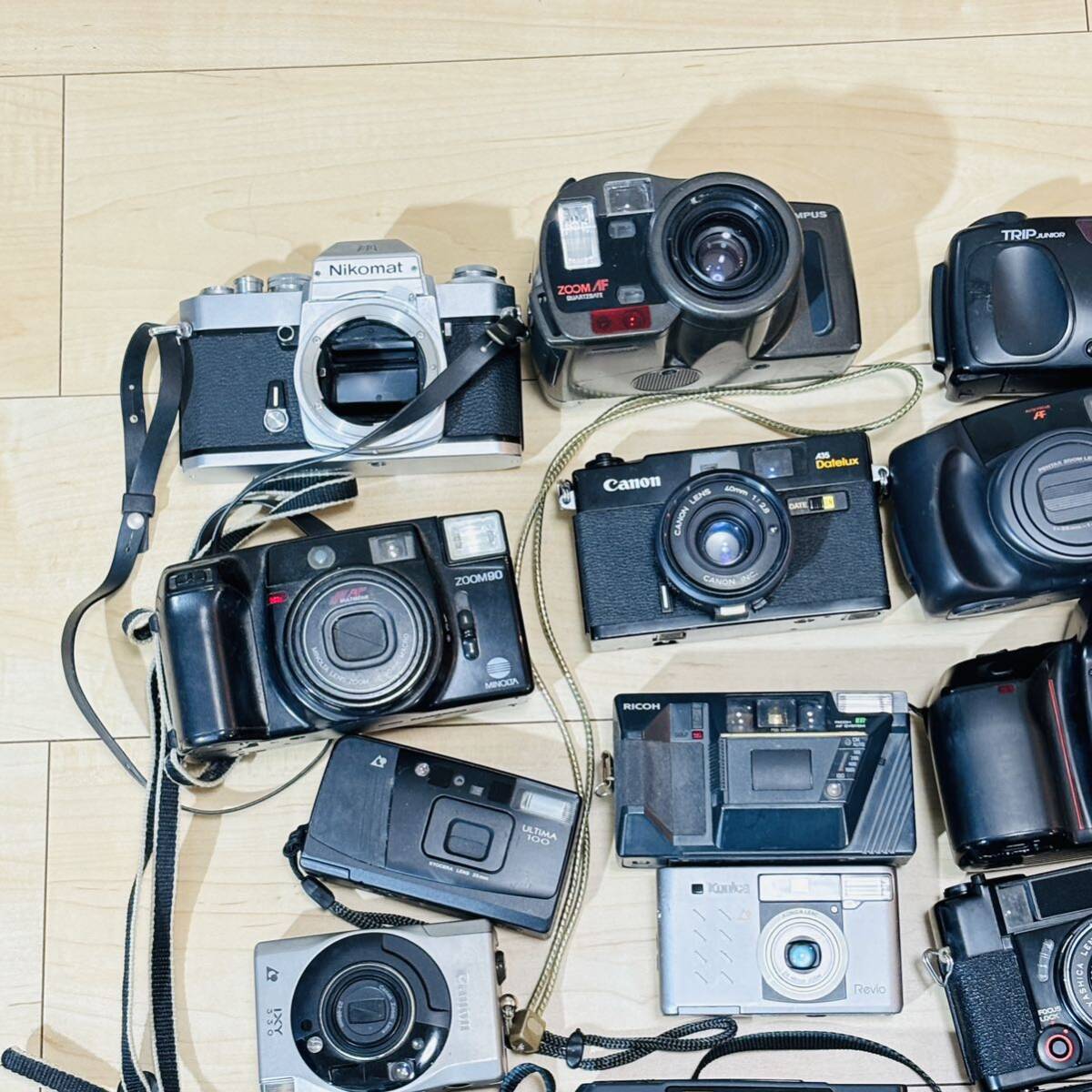 1円～ まとめ売り コンパクトカメラ 計24台 Canon、Nikon、FUJIFILM、OLYMPUS、Konica、RICOH、ｍinolta等 カメラ まとめ の画像2