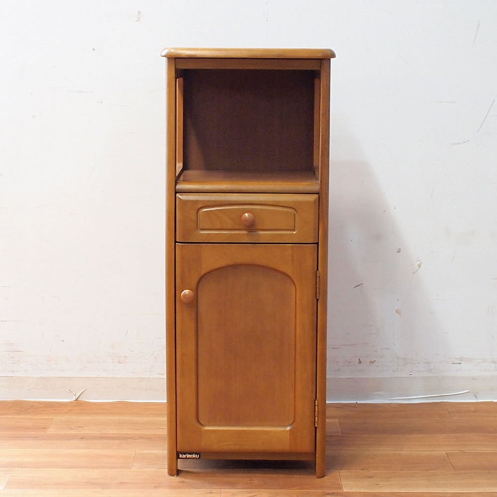  Karimoku /karimoku telephone stand ① TEL pcs retro Vintage small articles furniture 