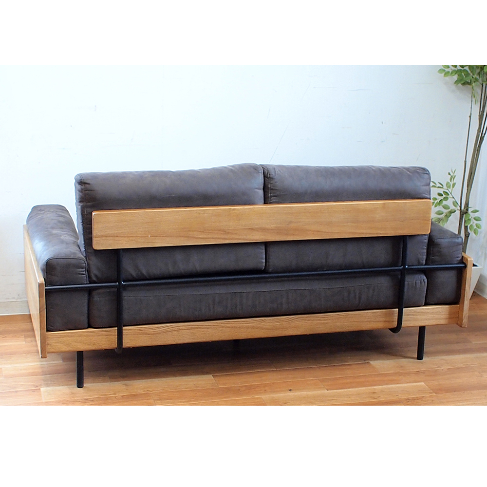  present goods sea urchin ko/unicotoreru/TREL sofa 15 ten thousand 2.5 -seater Vintage iron frame 