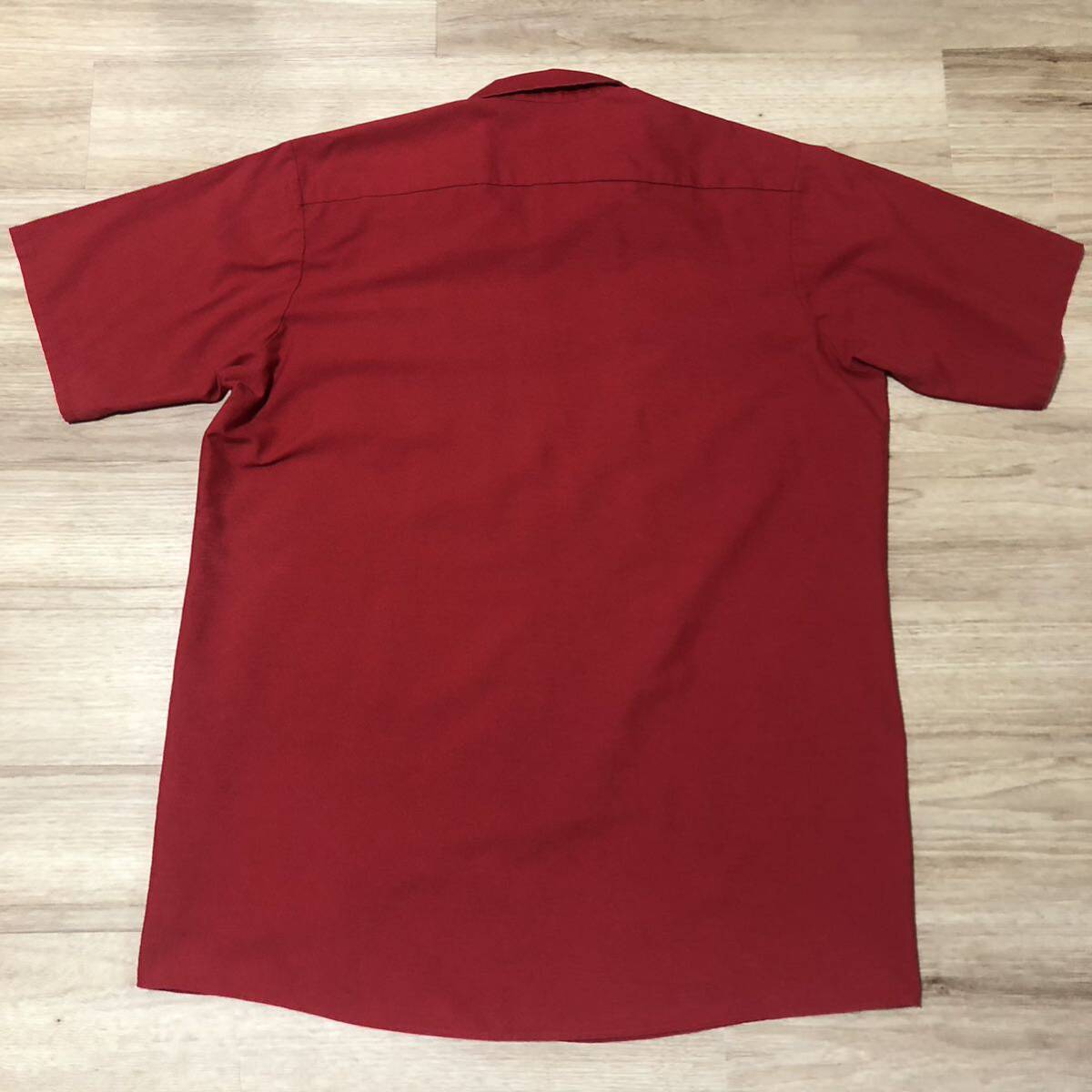 【送料無料】RED KAP半袖ワークシャツ赤 メンズXXLサイズ レッドキャップ半袖シャツ大きいビッグサイズの画像5