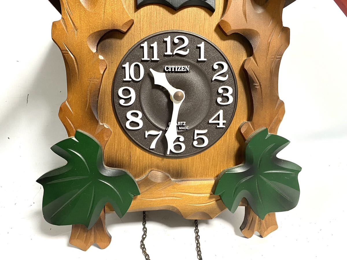【1円〜】CITIZEN シチズン 4MJ775-A06 掛時計 鳩時計 QUARTZ クオーツ クオーツカッコー ハト時計 掛け時計 レトロ リズム時計 現状品の画像3