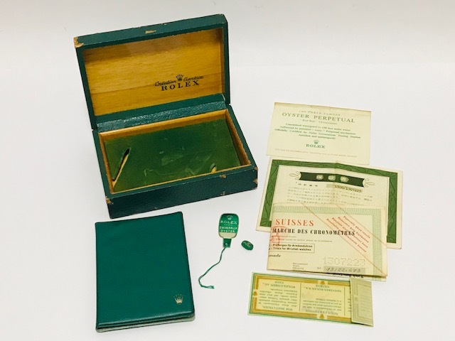 Rolex ロレックス 空箱 時計用 グリーン 当時物1500 保証書 付属品 アンティークの画像1